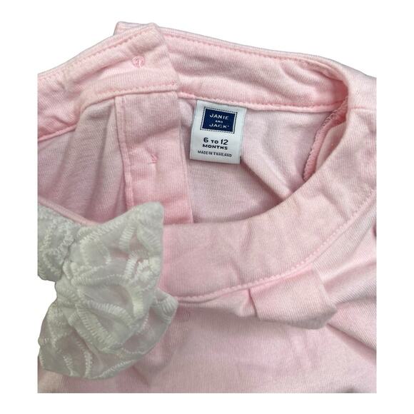 Janie and Jack Lot Of 3 Size 6-12 Months Summer Dresses/Tops Pink EUC - Picture 6 of 15